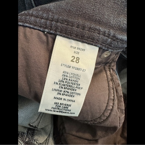 Anthro LEVEL 99 Tanya High Rise Ultra Skinny Denim Jeans In Elegant Lace Trim - Picture 10 of 13